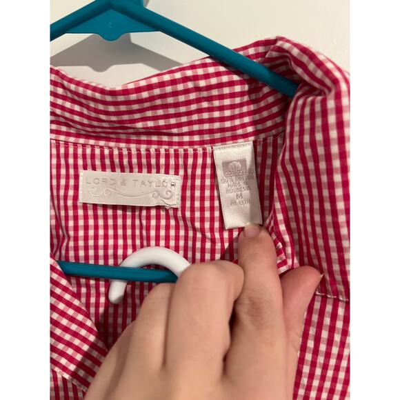 Lord & Taylor Pink/White Gingham Set – Size Medium - Picture 4 of 8